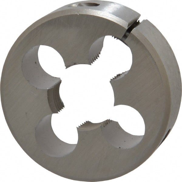 Irwin Hanson - 1/2-14 NPT Thread, Round Pipe Die - 2" Outside Diam, Carbon Steel - Exact Tooling