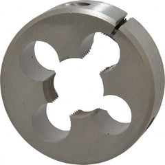 Irwin Hanson - 1/2-14 NPT Thread, Round Pipe Die - 2" Outside Diam, Carbon Steel - Exact Tooling