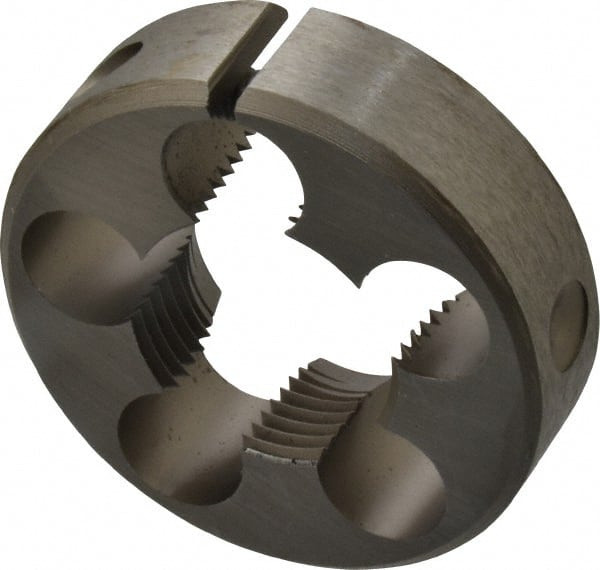 Irwin Hanson - 3/4-14 NPT Thread, Round Pipe Die - 2" Outside Diam, Carbon Steel - Exact Tooling