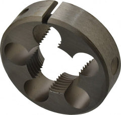 Irwin Hanson - 3/4-14 NPT Thread, Round Pipe Die - 2" Outside Diam, Carbon Steel - Exact Tooling