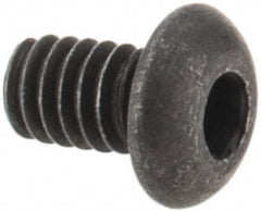 Value Collection - #1-72 UNF Hex Socket Drive, Button Screw - Alloy Steel, Black Oxide Finish, Fully Threaded, 1/8" Length Under Head - Exact Tooling