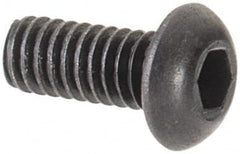 Value Collection - #1-72 UNF Hex Socket Drive, Button Screw - Alloy Steel, Black Oxide Finish, Fully Threaded, 3/16" Length Under Head - Exact Tooling