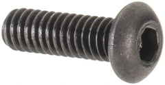 Value Collection - #1-72 UNF Hex Socket Drive, Button Screw - Alloy Steel, Black Oxide Finish, Fully Threaded, 1/4" Length Under Head - Exact Tooling