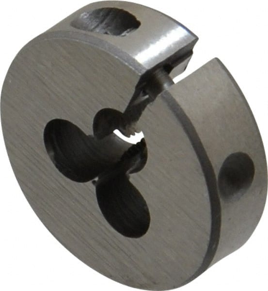 Interstate - #2-56 UNC Thread, 13/16" Outside Diam High Speed Steel Round Die - Left Hand Thread, Adjustable - Exact Tooling
