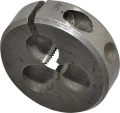 Interstate - #5-40 UNC Thread, 13/16" Outside Diam High Speed Steel Round Die - Left Hand Thread, Adjustable - Exact Tooling