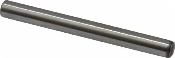 Value Collection - 3mm Diam x 30mm Pin Length Alloy Steel Standard Dowel Pin - C 58-62 Hardness, 3,340 Lb Breaking Strength, 1 Rounded End - Exact Tooling