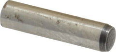 Value Collection - 6mm Diam x 25mm Pin Length Alloy Steel Standard Dowel Pin - C 58-62 Hardness, 13,300 Lb Breaking Strength, 1 Rounded End - Exact Tooling