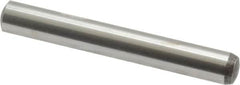 Value Collection - 6mm Diam x 45mm Pin Length Alloy Steel Standard Dowel Pin - C 58-62 Hardness, 13,300 Lb Breaking Strength, 1 Rounded End - Exact Tooling