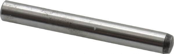 Value Collection - 6mm Diam x 50mm Pin Length Alloy Steel Standard Dowel Pin - C 58-62 Hardness, 13,300 Lb Breaking Strength, 1 Rounded End - Exact Tooling