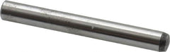 Value Collection - 6mm Diam x 50mm Pin Length Alloy Steel Standard Dowel Pin - C 58-62 Hardness, 13,300 Lb Breaking Strength, 1 Rounded End - Exact Tooling