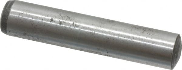 Value Collection - 8mm Diam x 40mm Pin Length Alloy Steel Standard Dowel Pin - C 58-62 Hardness, 23,700 Lb Breaking Strength, 1 Rounded End - Exact Tooling