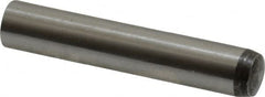 Value Collection - 8mm Diam x 45mm Pin Length Alloy Steel Standard Dowel Pin - C 58-62 Hardness, 23,700 Lb Breaking Strength, 1 Rounded End - Exact Tooling