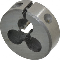 Interstate - #10-32 UNF Thread, 1" Outside Diam High Speed Steel Round Die - Left Hand Thread, Adjustable - Exact Tooling