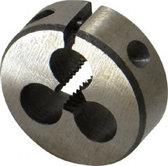 Interstate - #12-24 UNC Thread, 1" Outside Diam High Speed Steel Round Die - Left Hand Thread, Adjustable - Exact Tooling
