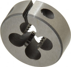 Interstate - 5/16-18 UNC Thread, 1" Outside Diam High Speed Steel Round Die - Left Hand Thread, Adjustable - Exact Tooling