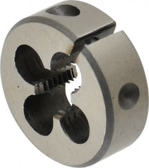 Interstate - 5/16-24 UNF Thread, 1" Outside Diam High Speed Steel Round Die - Left Hand Thread, Adjustable - Exact Tooling