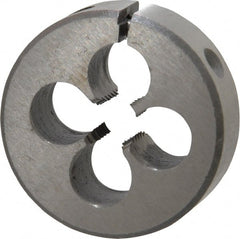 Interstate - 3/8-16 UNC Thread, 1-1/2" Outside Diam High Speed Steel Round Die - Left Hand Thread, Adjustable - Exact Tooling