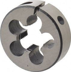 Interstate - 5/8-18 UNF Thread, 1-1/2" Outside Diam High Speed Steel Round Die - Left Hand Thread, Adjustable - Exact Tooling