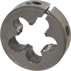 Interstate - 3/4-10 UNC Thread, 1-1/2" Outside Diam High Speed Steel Round Die - Left Hand Thread, Adjustable - Exact Tooling