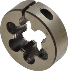 Interstate - 3/4-16 UNF Thread, 1-1/2" Outside Diam High Speed Steel Round Die - Left Hand Thread, Adjustable - Exact Tooling