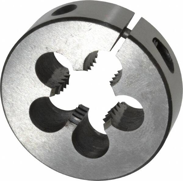 Interstate - 3/4-10 UNC Thread, 2" Outside Diam High Speed Steel Round Die - Left Hand Thread, Adjustable - Exact Tooling