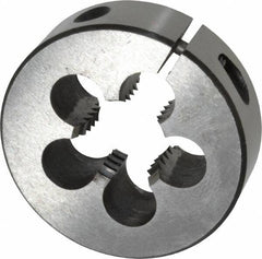 Interstate - 3/4-10 UNC Thread, 2" Outside Diam High Speed Steel Round Die - Left Hand Thread, Adjustable - Exact Tooling