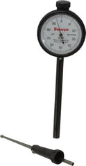 Starrett - 0.2 Inch Range, 0.001 Inch Dial Graduation, Dial Test Indicator - 1-11/16 Inch White Dial, 0-100 Dial Reading - Exact Tooling