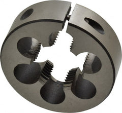 Interstate - 1-1/8 - 12 UNF Thread, 2-1/2" Outside Diam High Speed Steel Round Die - Left Hand Thread, Adjustable - Exact Tooling