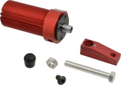 De-Sta-Co - 67 Lb Clamping Force, Left Hand Swing, 31.75mm Total Stroke, Single-Acting Pneumatic Swing Clamp - 1/8 NPT Port, 80.5mm Body Length x 54.1mm Body Width, 1.17 Cu In (Clamp), 1.42 Cu In (Unclamp), 130 Max psi - Exact Tooling