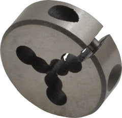 Interstate - M1.2x0.25 Metric Coarse Thread, 13/16" Outside Diam High Speed Steel Round Die - Right Hand Thread, Adjustable - Exact Tooling