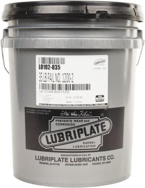Lubriplate - 35 Lb Pail Lithium Extreme Pressure Grease - Beige, Extreme Pressure & High Temperature, 300°F Max Temp, NLGIG 2, - Exact Tooling