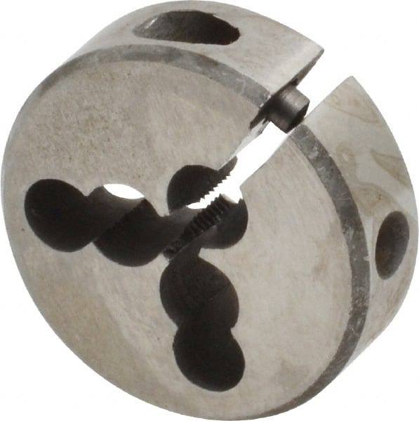 Interstate - M2x0.45 Metric Special Thread, 13/16" Outside Diam High Speed Steel Round Die - Right Hand Thread, Adjustable - Exact Tooling