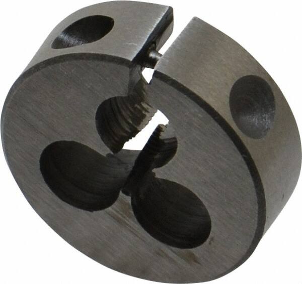 Interstate - M2.6x0.45 Metric Coarse Thread, 13/16" Outside Diam High Speed Steel Round Die - Right Hand Thread, Adjustable - Exact Tooling