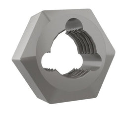 Irwin Hanson - 7/16-20 UNF Thread, 7/8" Hex, Right Hand Thread, Hex Rethreading Die - Carbon Steel, 7/16" Thick - Exact Tooling