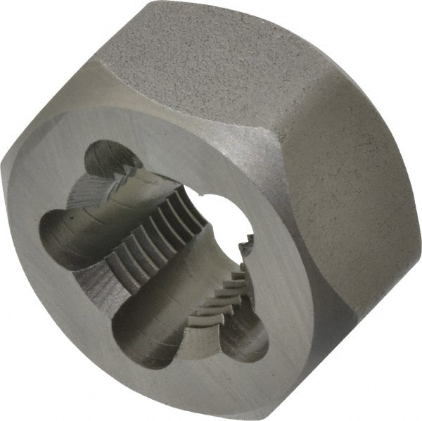 Irwin Hanson - 5/8-18 UNF Thread, 1-1/4" Hex, Right Hand Thread, Hex Rethreading Die - Carbon Steel, 5/8" Thick - Exact Tooling