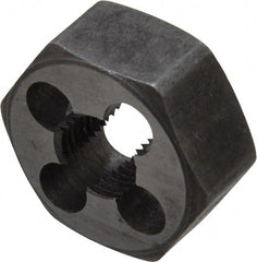 Interstate - 1/8-28 BSPT Thread, Hex Pipe Die - 1-1/16" Outside Diam, Carbon Steel - Exact Tooling