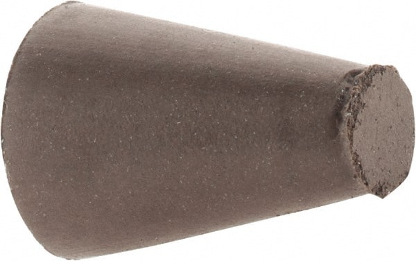 Cratex - 5/8" Max Diam x 1" Long, Taper, Rubberized Point - Medium Grade, Silicon Carbide, 1/4" Arbor Hole, Unmounted - Exact Tooling