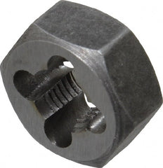 Interstate - 3/8-24 UNF Thread, 25/32" Hex, Left Hand Thread, Hex Rethreading Die - Carbon Steel, 3/8" Thick - Exact Tooling