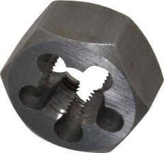 Interstate - 5/8-18 UNF Thread, 1-1/4" Hex, Left Hand Thread, Hex Rethreading Die - Carbon Steel, 5/8" Thick - Exact Tooling