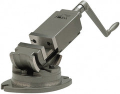 Wilton - 6" Jaw Width, 6" Jaw Opening Capacity, 2-Way Angle Swivel Machine Vise - Manual Operation, 1 Station, 22-1/4" Long x 10-1/4" High x 2" Deep, Alloy Steel - Exact Tooling