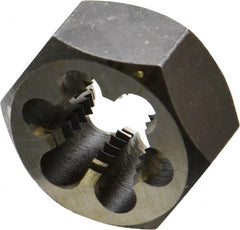 Interstate - 3/4-10 UNC Thread, 1-7/16" Hex, Right Hand Thread, Hex Rethreading Die - Carbon Steel, 3/4" Thick - Exact Tooling