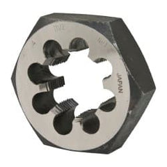Interstate - 1-1/4 - 11-1/2 NPT Thread, Hex Pipe Die - Carbon Steel - Exact Tooling