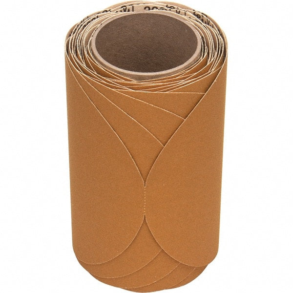 3M - 8" Diam, 150 Grit FEPA, Aluminum Oxide Adhesive PSA Disc - Very Fine Grade, Gold, Paper Backing, Flexible, Use with Random Orbital Sanders - Exact Tooling