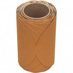 3M - 8" Diam, 150 Grit FEPA, Aluminum Oxide Adhesive PSA Disc - Very Fine Grade, Gold, Paper Backing, Flexible, Use with Random Orbital Sanders - Exact Tooling