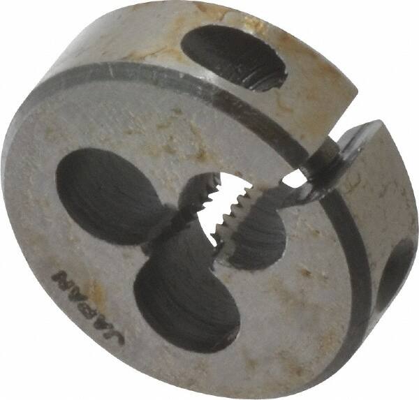 Interstate - #5-32 Thread, 13/16" Outside Diam High Speed Steel Round Die - Right Hand Thread, Adjustable - Exact Tooling