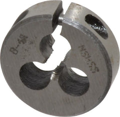 Interstate - #8-48 Thread, 13/16" Outside Diam High Speed Steel Round Die - Right Hand Thread, Adjustable - Exact Tooling