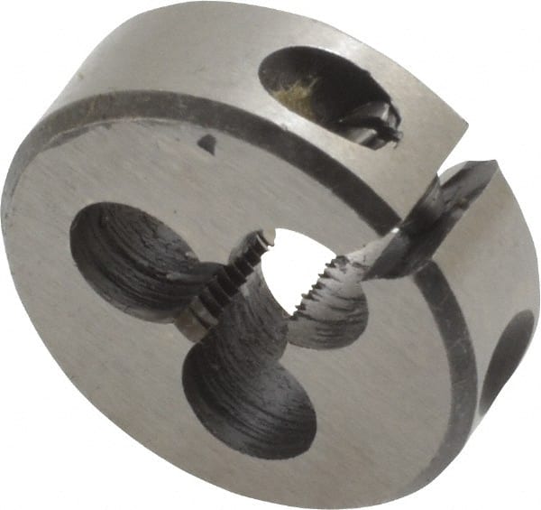 Interstate - #10-40 UNS Thread, 13/16" Outside Diam High Speed Steel Round Die - Right Hand Thread, Adjustable - Exact Tooling