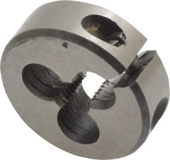 Interstate - #10-40 UNS Thread, 13/16" Outside Diam High Speed Steel Round Die - Right Hand Thread, Adjustable - Exact Tooling