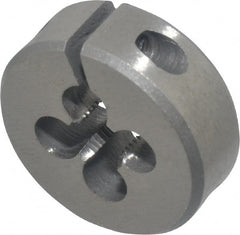 Interstate - 1/4-36 UNS Thread, 1" Outside Diam High Speed Steel Round Die - Right Hand Thread, Adjustable - Exact Tooling