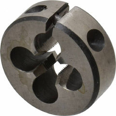 Interstate - 1/4-48 UNS Thread, 1" Outside Diam High Speed Steel Round Die - Right Hand Thread, Adjustable - Exact Tooling